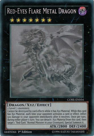 Red-Eyes Flare Metal Dragon [CORE-EN054] Ghost Rare | Dragon's Lair Comics and Fantasy Houston TX