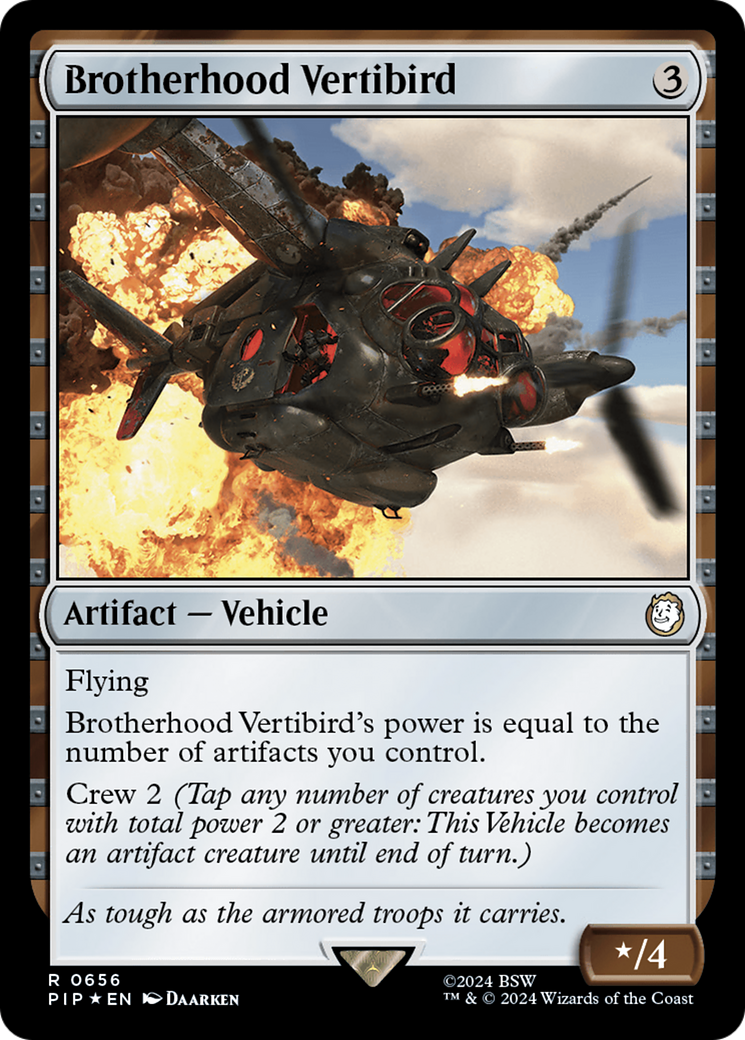 Brotherhood Vertibird (Surge Foil) [Fallout] | Dragon's Lair Comics and Fantasy Houston TX