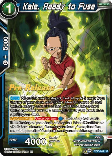 Kale, Ready to Fuse (BT15-044) [Saiyan Showdown Prerelease Promos] | Dragon's Lair Comics and Fantasy Houston TX