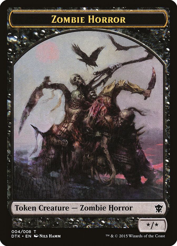 Zombie Horror Token [Dragons of Tarkir Tokens] | Dragon's Lair Comics and Fantasy Houston TX