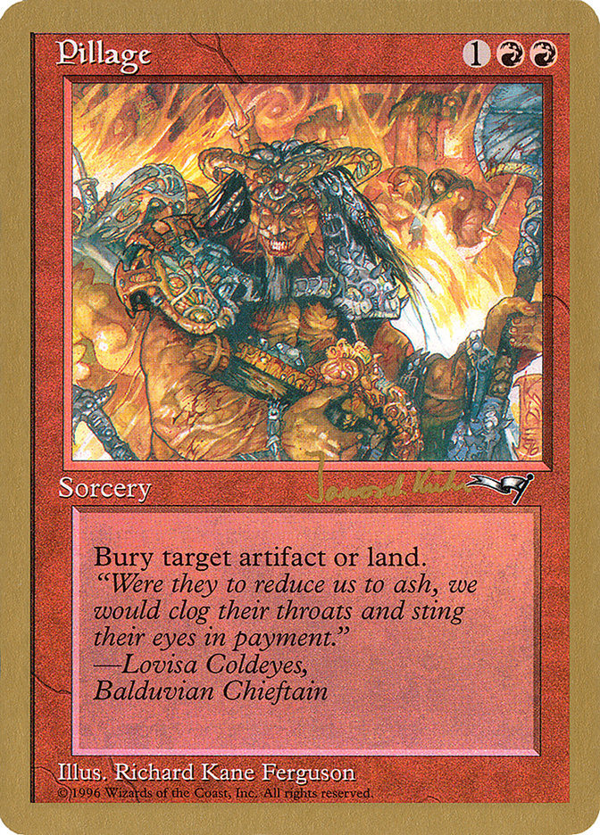 Pillage (Janosch Kuhn) [World Championship Decks 1997] | Dragon's Lair Comics and Fantasy Houston TX