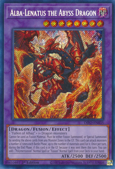 Alba-Lenatus the Abyss Dragon [DIFO-EN035] Secret Rare | Dragon's Lair Comics and Fantasy Houston TX