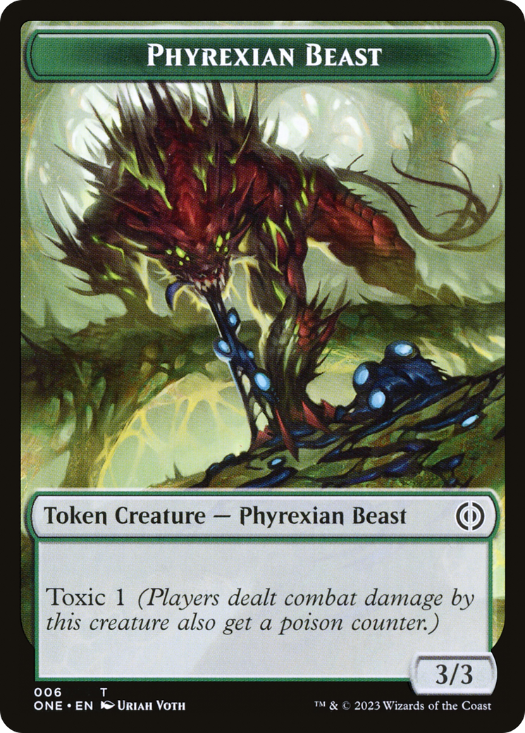 Phyrexian Beast Token [Phyrexia: All Will Be One Tokens] | Dragon's Lair Comics and Fantasy Houston TX