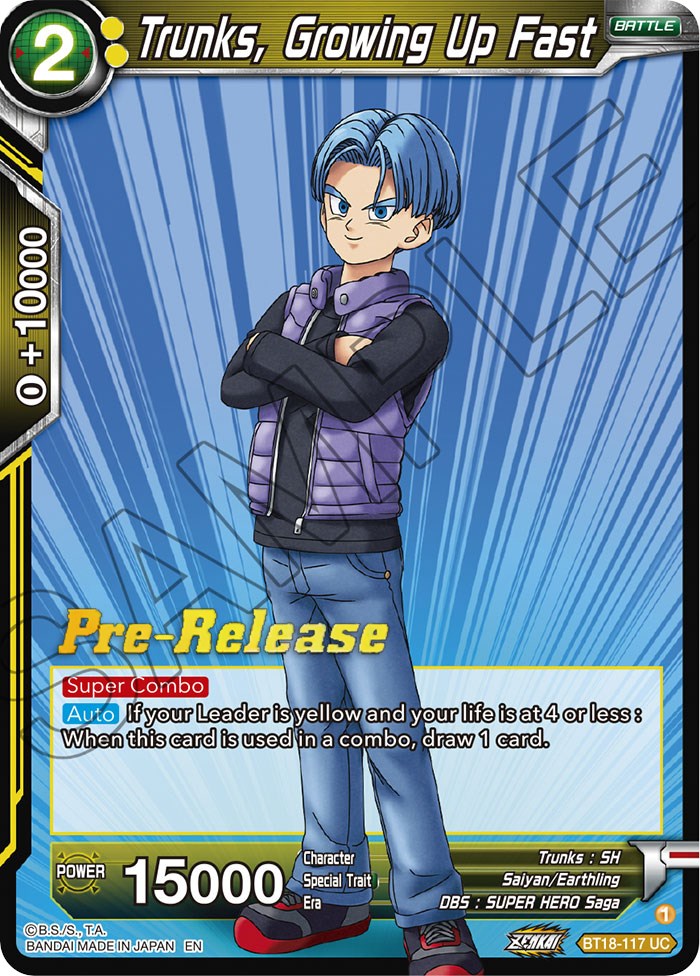 Trunks, Growing Up Fast (BT18-117) [Dawn of the Z-Legends Prerelease Promos] | Dragon's Lair Comics and Fantasy Houston TX