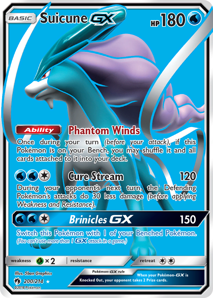 Suicune GX (200/214) [Sun & Moon: Lost Thunder] | Dragon's Lair Comics and Fantasy Houston TX