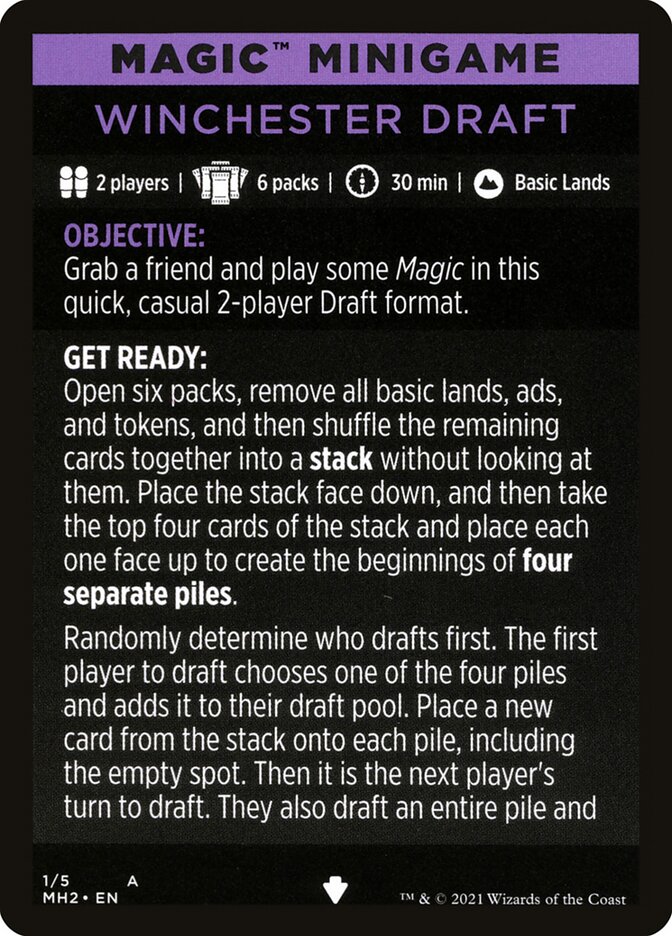 Winchester Draft (Magic Minigame) [Modern Horizons 2 Minigame] | Dragon's Lair Comics and Fantasy Houston TX