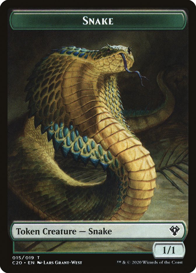 Beast (010) // Snake Double-Sided Token [Commander 2020 Tokens] | Dragon's Lair Comics and Fantasy Houston TX