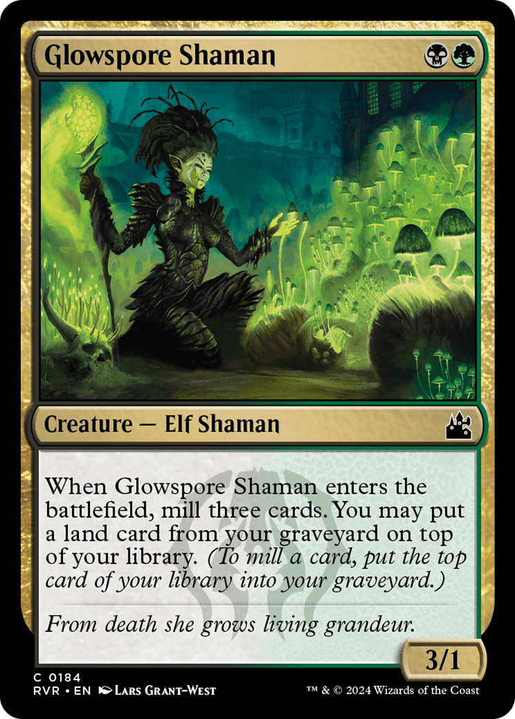 Glowspore Shaman [Ravnica Remastered] | Dragon's Lair Comics and Fantasy Houston TX