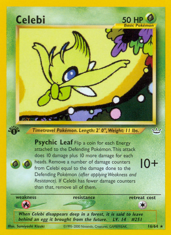 Celebi (16/64) [Neo Revelation 1st Edition] | Dragon's Lair Comics and Fantasy Houston TX