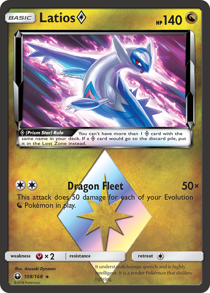 Latios (108/168) (Prism Star) [Sun & Moon: Celestial Storm] | Dragon's Lair Comics and Fantasy Houston TX