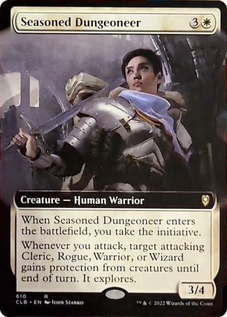 Seasoned Dungeoneer (Extended Art) [Commander Legends: Battle for Baldur's Gate] | Dragon's Lair Comics and Fantasy Houston TX