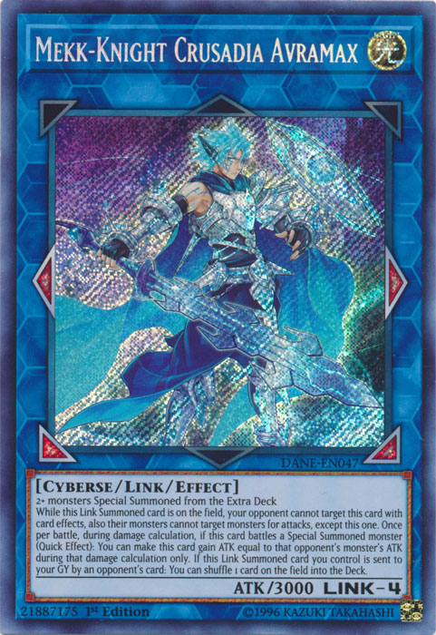 Mekk-Knight Crusadia Avramax [DANE-EN047] Secret Rare | Dragon's Lair Comics and Fantasy Houston TX