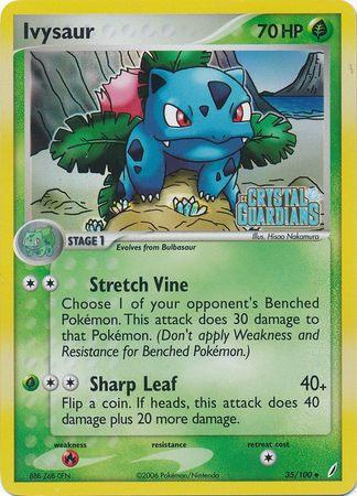 Ivysaur (35/100) (Stamped) [EX: Crystal Guardians] | Dragon's Lair Comics and Fantasy Houston TX