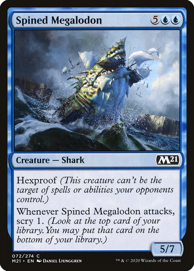 Spined Megalodon [Core Set 2021] | Dragon's Lair Comics and Fantasy Houston TX