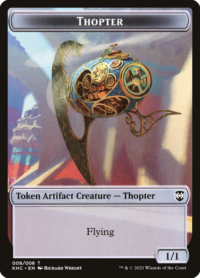 Replicated Ring // Thopter Double-Sided Token [Kaldheim Commander Tokens] | Dragon's Lair Comics and Fantasy Houston TX