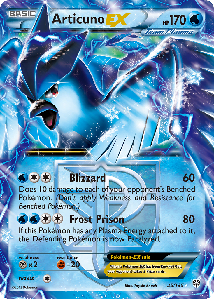 Articuno EX (25/135) [Black & White: Plasma Storm] | Dragon's Lair Comics and Fantasy Houston TX