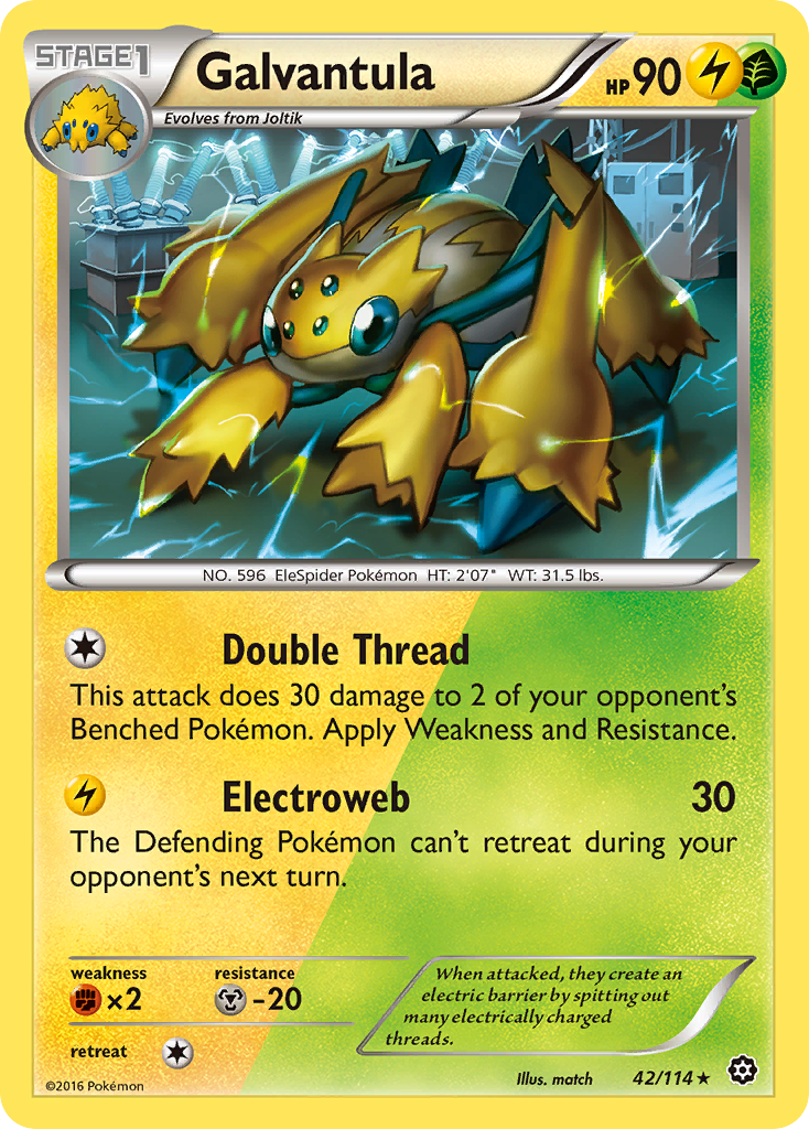 Galvantula (42/114) [XY: Steam Siege] | Dragon's Lair Comics and Fantasy Houston TX