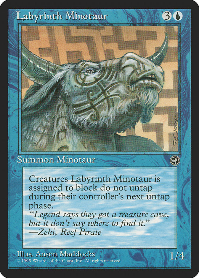 Labyrinth Minotaur (Zeki Flavor Text) [Homelands] | Dragon's Lair Comics and Fantasy Houston TX