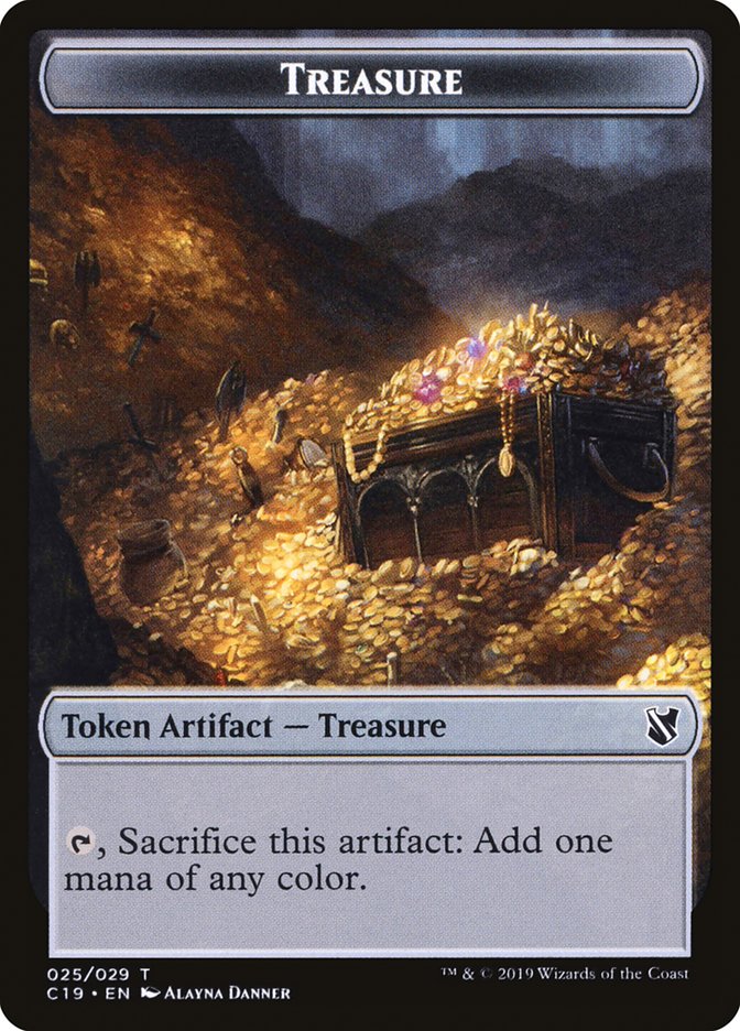 Treasure Token [Commander 2019 Tokens] | Dragon's Lair Comics and Fantasy Houston TX