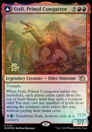 Etali, Primal Conqueror // Etali, Primal Sickness [March of the Machine Prerelease Promos] | Dragon's Lair Comics and Fantasy Houston TX