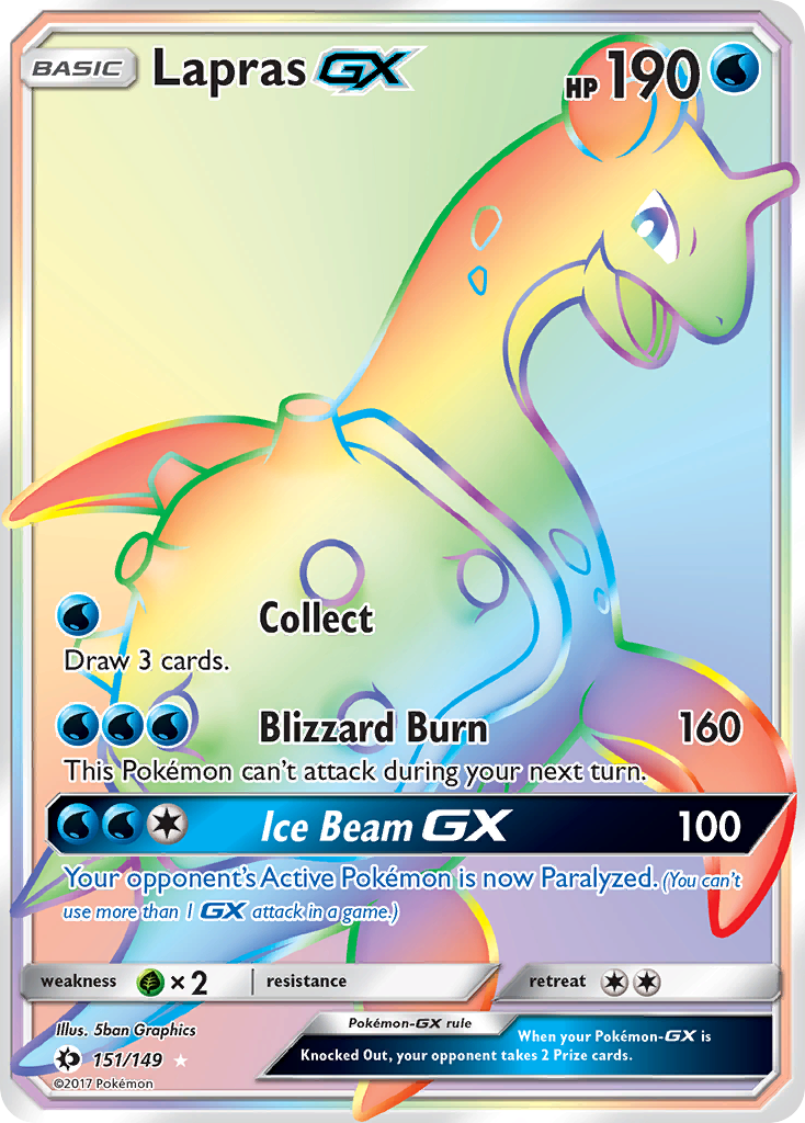 Lapras GX (151/149) [Sun & Moon: Base Set] | Dragon's Lair Comics and Fantasy Houston TX