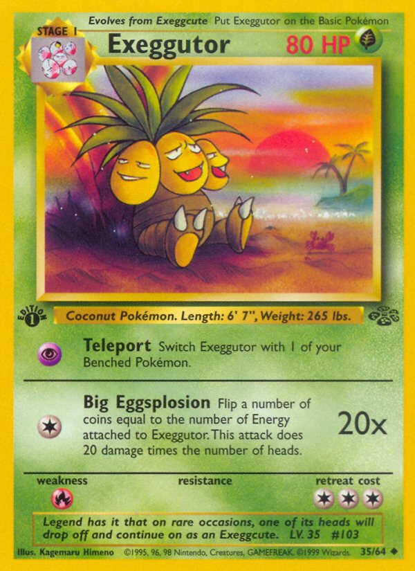 Exeggutor (35/64) [Jungle 1st Edition] | Dragon's Lair Comics and Fantasy Houston TX