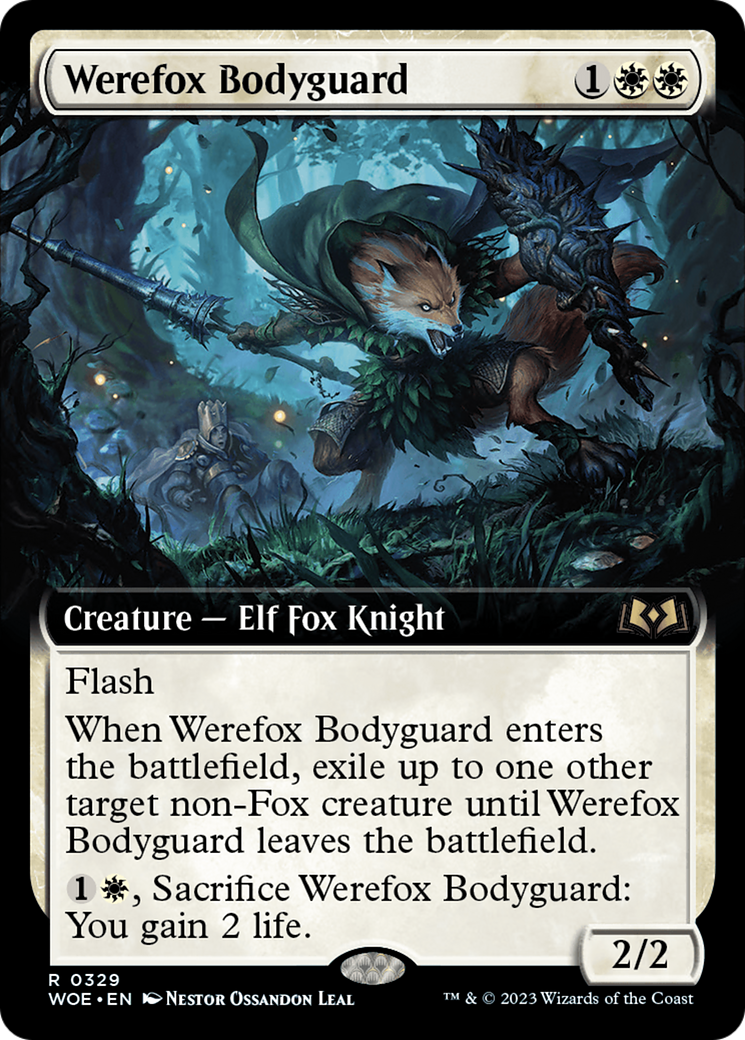 Werefox Bodyguard (Extended Art) [Wilds of Eldraine] | Dragon's Lair Comics and Fantasy Houston TX