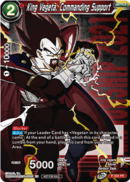 King Vegeta, Commanding Support (Gold Stamped) (P-355) [Tournament Promotion Cards] | Dragon's Lair Comics and Fantasy Houston TX