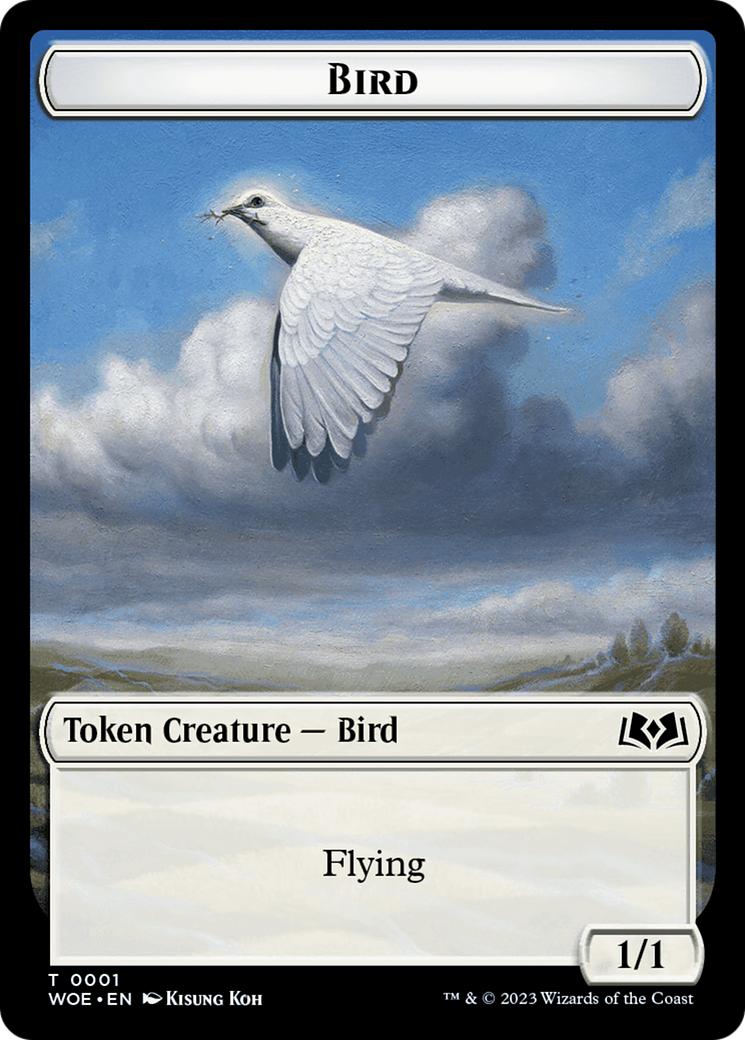 Bird // Food (0010) Double-Sided Token [Wilds of Eldraine Tokens] | Dragon's Lair Comics and Fantasy Houston TX