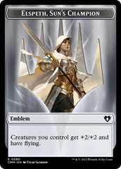 Elspeth, Sun's Champion Emblem // Copy (55) Double-Sided Token [Commander Masters Tokens] | Dragon's Lair Comics and Fantasy Houston TX