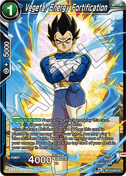 Vegeta, Energy Fortification (Uncommon) (BT13-040) [Supreme Rivalry] | Dragon's Lair Comics and Fantasy Houston TX