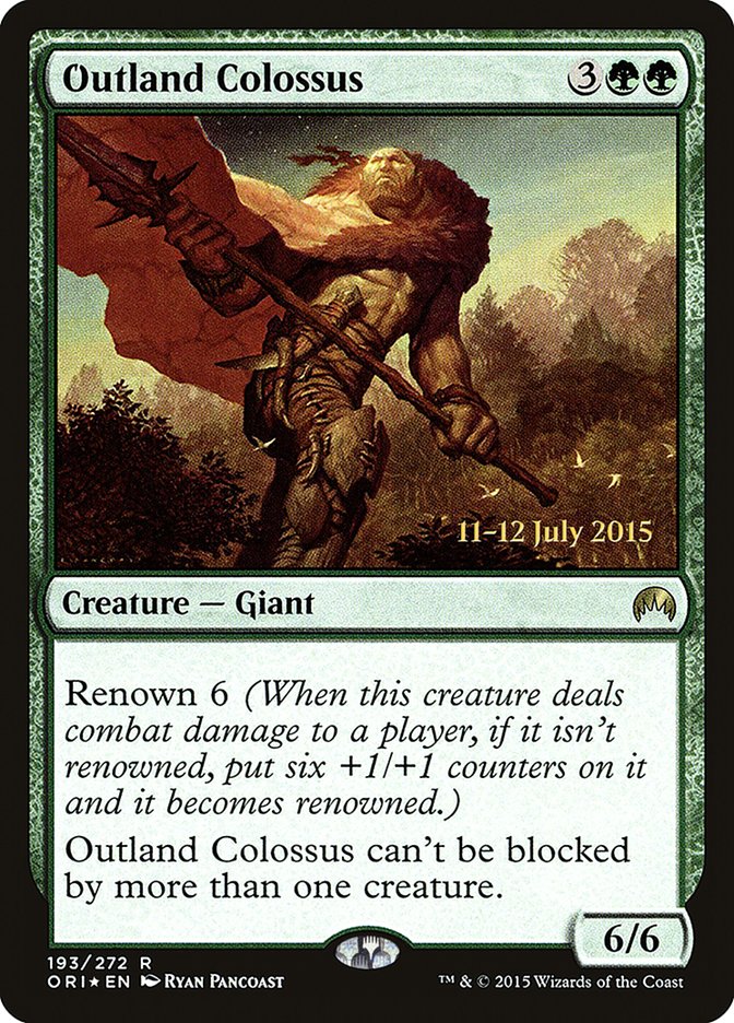 Outland Colossus [Magic Origins Prerelease Promos] | Dragon's Lair Comics and Fantasy Houston TX