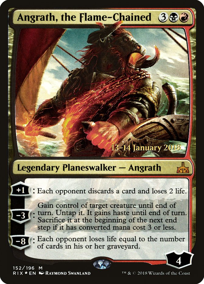 Angrath, the Flame-Chained [Rivals of Ixalan Prerelease Promos] | Dragon's Lair Comics and Fantasy Houston TX