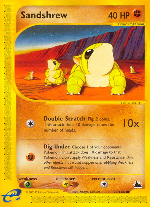 Sandshrew (92/144) [Skyridge] | Dragon's Lair Comics and Fantasy Houston TX