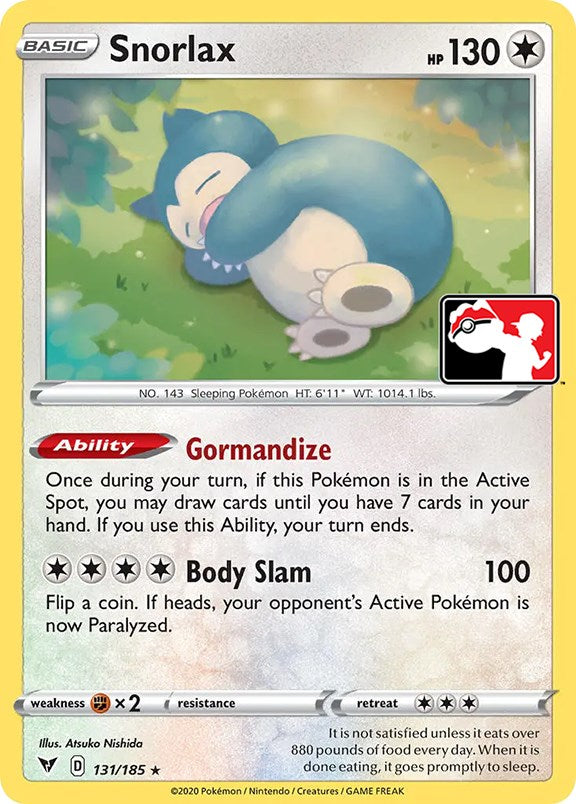 Snorlax (131/185) [Prize Pack Series One] | Dragon's Lair Comics and Fantasy Houston TX