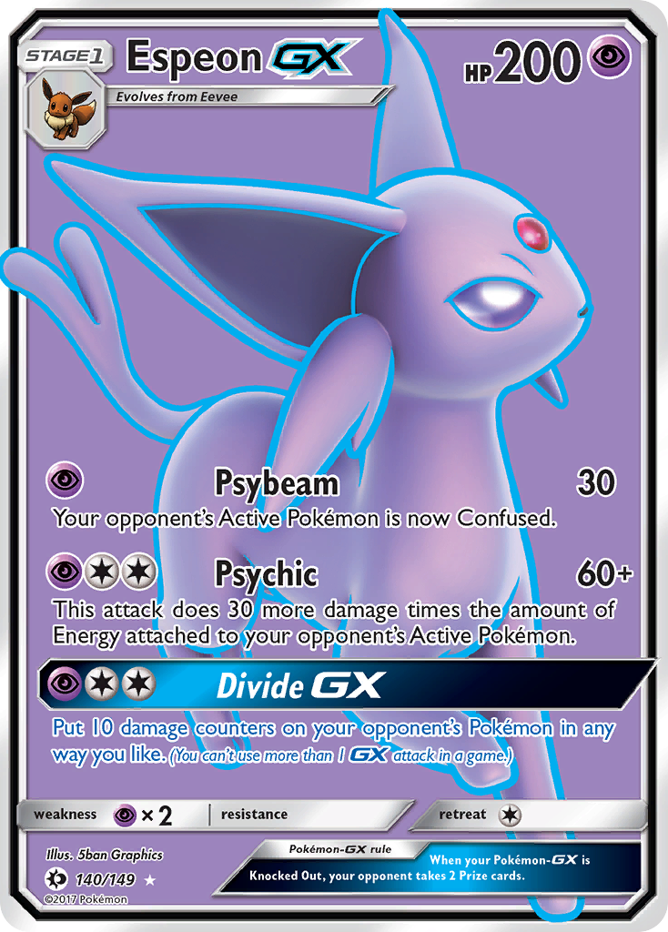 Espeon GX (140/149) [Sun & Moon: Base Set] | Dragon's Lair Comics and Fantasy Houston TX