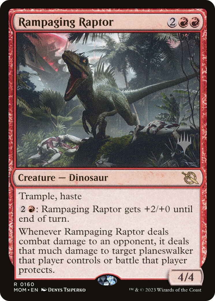 Rampaging Raptor (Promo Pack) [March of the Machine Promos] | Dragon's Lair Comics and Fantasy Houston TX