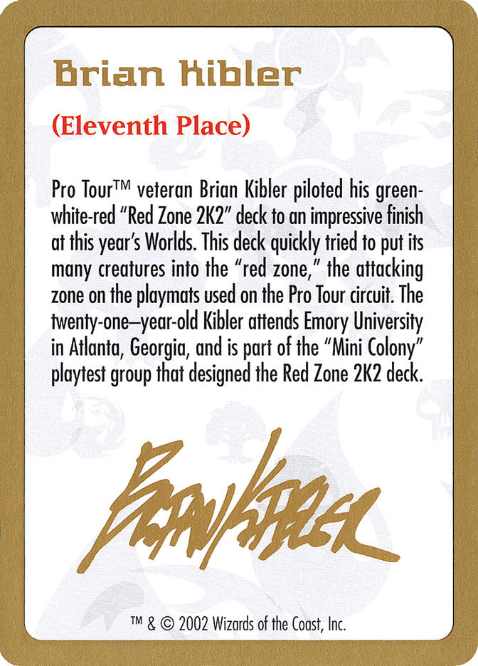 Brian Kibler Bio [World Championship Decks 2002] | Dragon's Lair Comics and Fantasy Houston TX