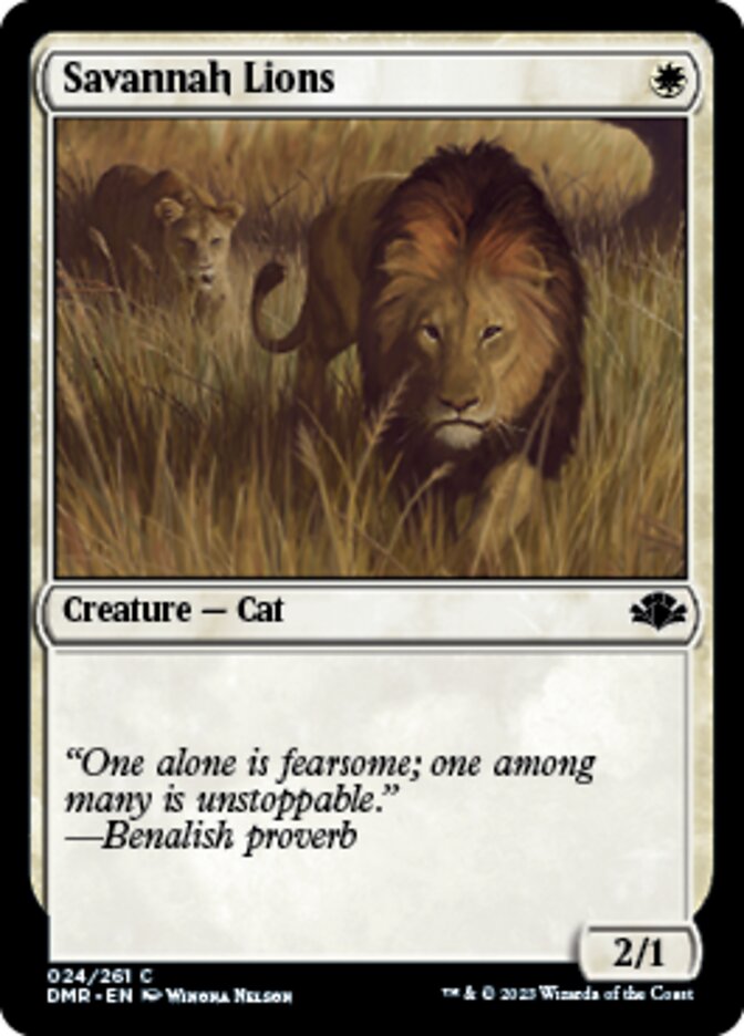 Savannah Lions [Dominaria Remastered] | Dragon's Lair Comics and Fantasy Houston TX