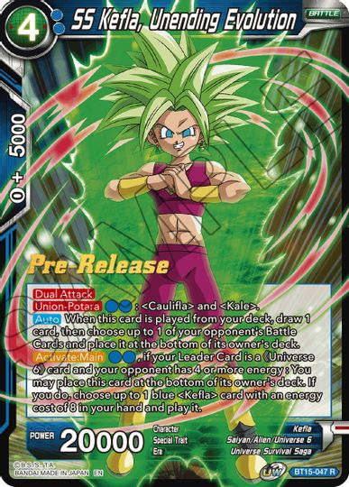 SS Kefla, Unending Evolution (BT15-047) [Saiyan Showdown Prerelease Promos] | Dragon's Lair Comics and Fantasy Houston TX