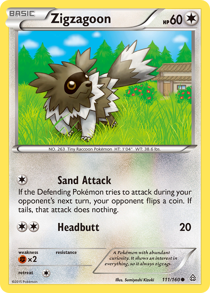 Zigzagoon (111/160) [XY: Primal Clash] | Dragon's Lair Comics and Fantasy Houston TX