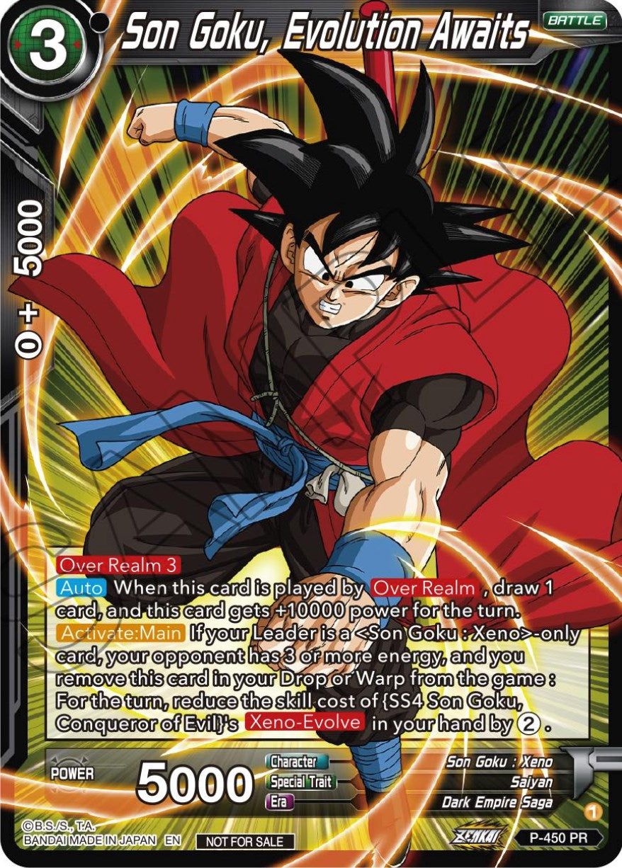 Son Goku, Evolution Awaits (P-450) [Tournament Promotion Cards] | Dragon's Lair Comics and Fantasy Houston TX