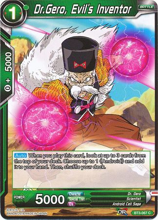 Dr. Gero, Evil's Inventor (BT3-067) [Cross Worlds] | Dragon's Lair Comics and Fantasy Houston TX