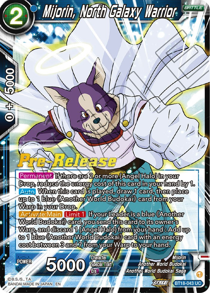 Mijorin, North Galaxy Warrior (BT18-043) [Dawn of the Z-Legends Prerelease Promos] | Dragon's Lair Comics and Fantasy Houston TX