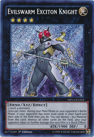 Evilswarm Exciton Knight [MP14-EN224] Secret Rare | Dragon's Lair Comics and Fantasy Houston TX