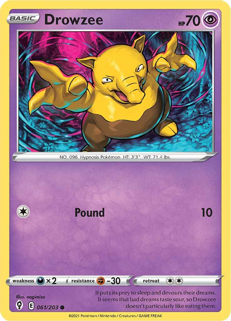 Drowzee (061/203) [Sword & Shield: Evolving Skies] | Dragon's Lair Comics and Fantasy Houston TX