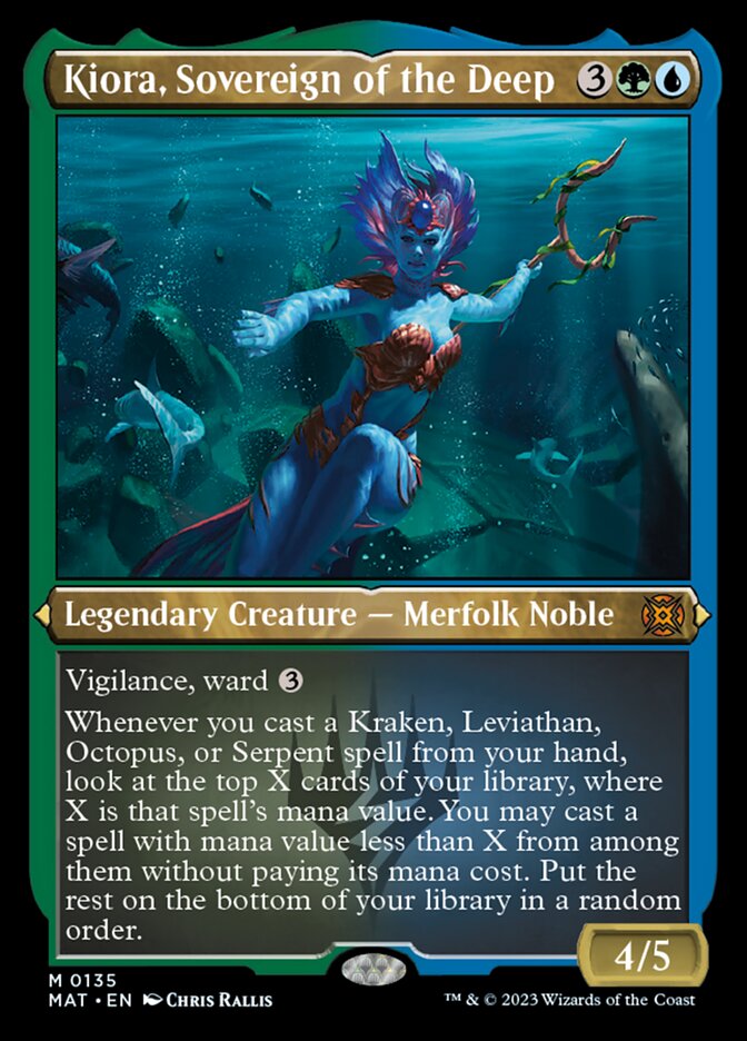 Kiora, Sovereign of the Deep (Foil Etched) [March of the Machine: The Aftermath] | Dragon's Lair Comics and Fantasy Houston TX