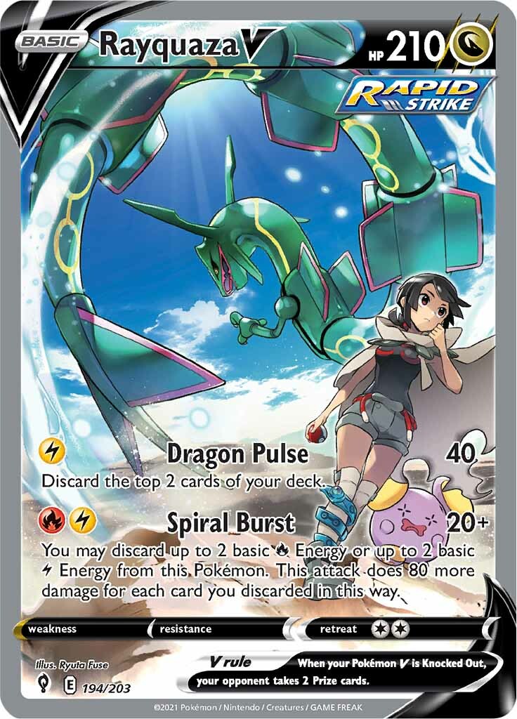 Rayquaza V (194/203) [Sword & Shield: Evolving Skies] | Dragon's Lair Comics and Fantasy Houston TX