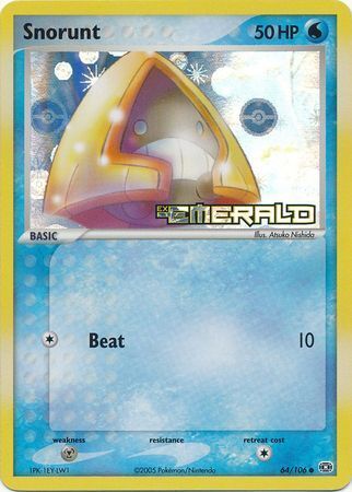 Snorunt (64/106) (Stamped) [EX: Emerald] | Dragon's Lair Comics and Fantasy Houston TX