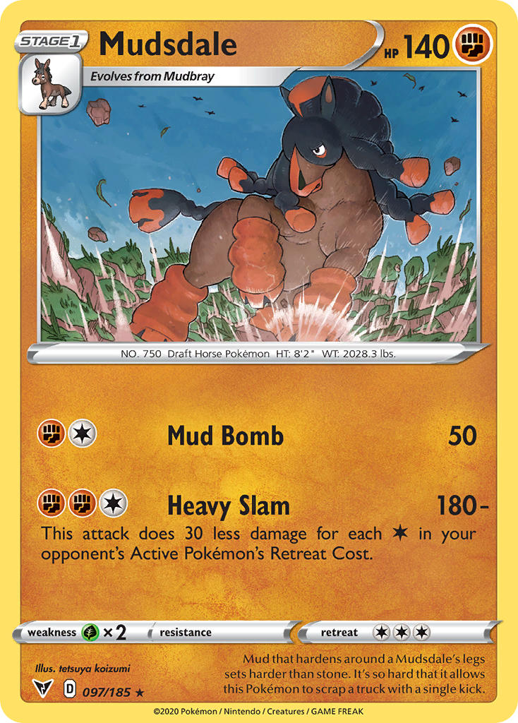 Mudsdale (097/185) [Sword & Shield: Vivid Voltage] | Dragon's Lair Comics and Fantasy Houston TX